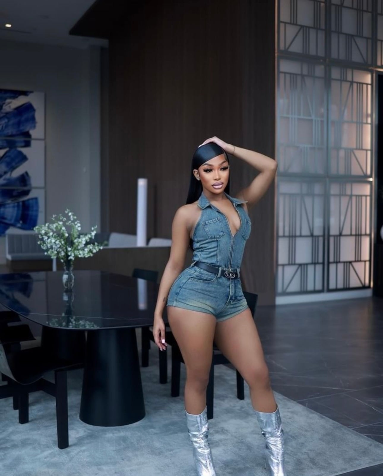 Bella Denim Romper