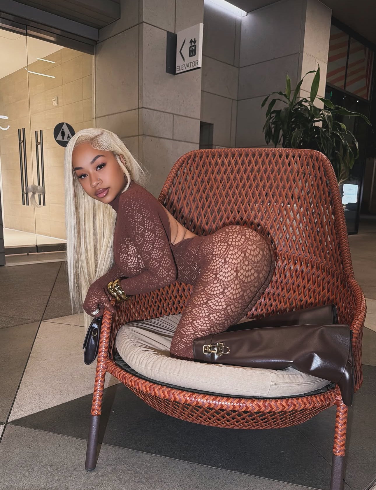 Cocoa Cutout Bodysuit