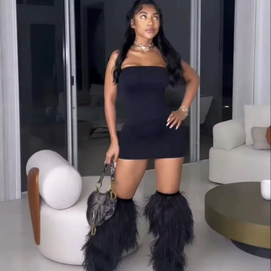 Black Mini Tube Dress