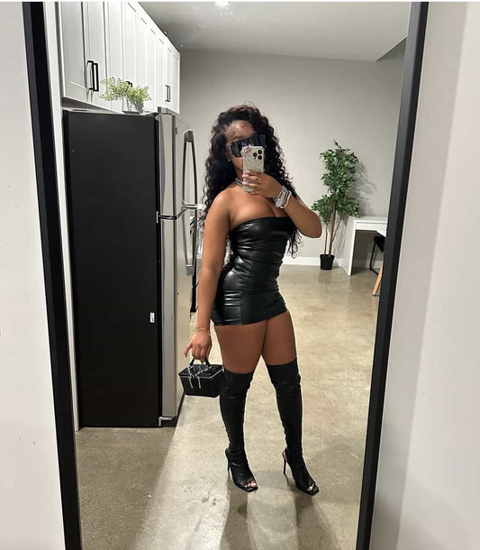 Leather Mini Dress