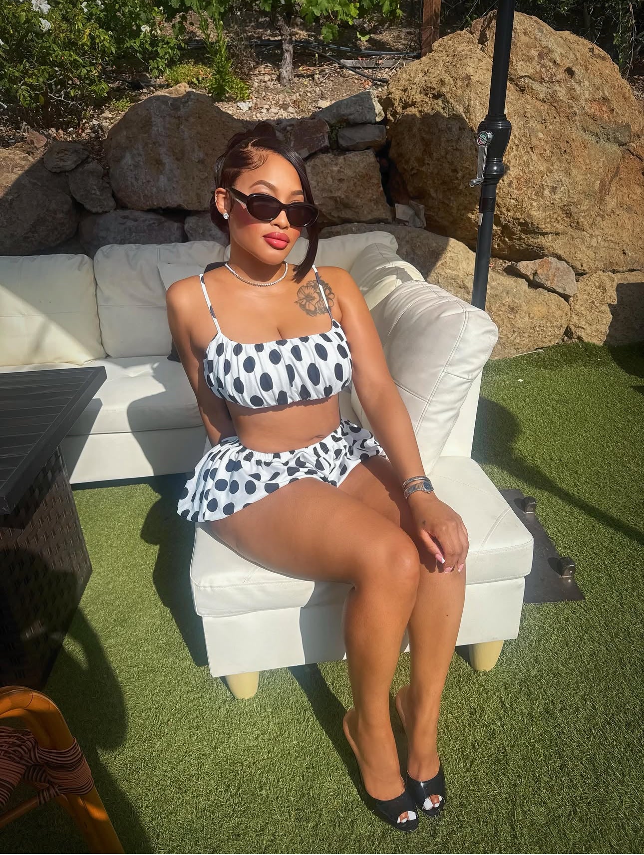 Polka Skirt Set